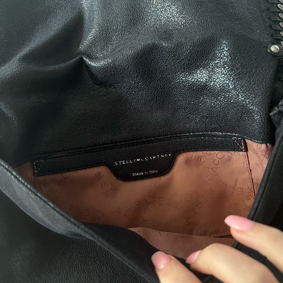 Stella McCartney Blue Vegetarian Suede Chain-Link Shoulder Bag - Picture 6 of 9